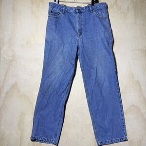 Open Trails Men's Jeans 40x32 Blue Denim 100% Cotton Straight Leg Classic Fit